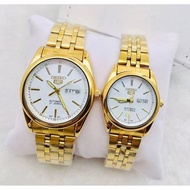 ▫◑Seiko 5 Couple Watch Mens Watch For Men Ladies Watch For Women Fashion Stainless T358