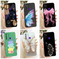 For Realme 5 Case RMX1919 RMX1927 Cover Fashion Butterfly Soft Matte Silicone TPU Casing For Realme 