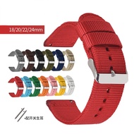 Canvas Watch Bands Nylon Band Strap 18mm 20mm 22mm 24mm for Samsung Galaxy Watch Active 2 40mm 44mm Gear S2 S3 Amazfit Bracelet