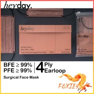 HEYDAY Face Mask - Dusty Rose / 4-Ply Premium Surgical Face Mask / HEY DAY 4层医用口罩 / 外科口罩 / 99% BFE /