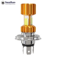 HUAIHAO 1Pc H4 LED 3 COB Motorcycle Headlight Bulb 6000K Hi/Lo Beam Light White 2000LM 18W F8R9