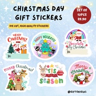 [SG READY STOCKS] 12pc Set Christmas Day Gift Sticker Labels Party Favor Bags