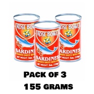 Rose Bowl Rosebowl Sardines in Tomato Sauce 155g Pack of 3 CC CHEFS