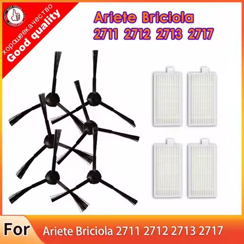 Side Brush HEPA Filter for Ariete Briciola 2711 2712 2713 2717 Robot Hofer Cleaner Parts Accessories