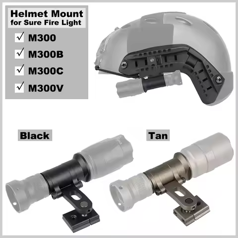 Tactical SureFire M300 M300B M300C M300V Light Series ARC Helmet Mount MICH2000 Fast Helmet Side Gui