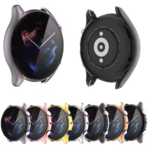 TPU Soft Shell Frame Screen Glass Protector Case For Amazfit GTR 3/3pro/2/2e Watch GTR3 pro GTR2 GTR