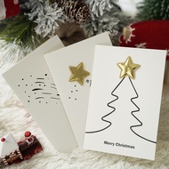 3D Star Merry Christmas Greeting Card Gift Cards With Envelope