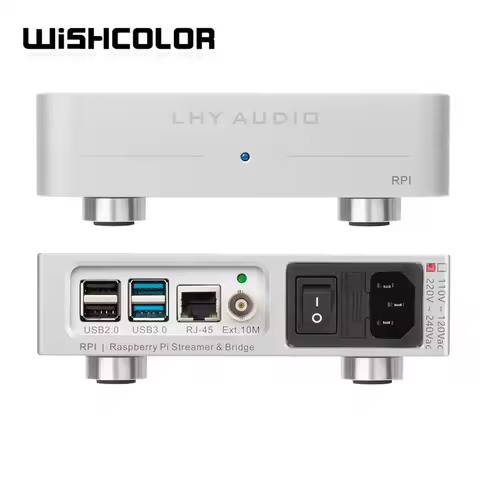 LHY Audio Silvery RPI Streaming Digital Music Turntable Roon Bridge HiFi Audio Player for Raspberry 
