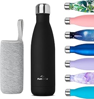 Nuactiv Stainless Steel Water Bottle, Vacuum Insulated Flask BPA Free, 12hrs Hot & 24hrs Cold Drinks