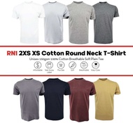 2XS XS Small Size Soft Cotton Round Neck T-Shirt Plain Cotton Tee Baju Kosong Lelaki Perempuan RN1 Group A