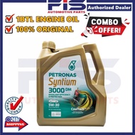 FIS Original Petronas Engine Oil Syntium 3000 5W30 Fully Synthetic 4Liter Almera Myvi New Axia Bezza