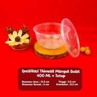 Thinwall Bulat 400ml / Cup Dessert / Mangkok Makan Plastik 400ml