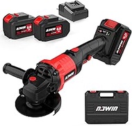 NAWIN Cordless Angle Grinder, 4-1/2 inch, 2×7.5Ah Battery,variable speed grinder, Fast Charger, Brushless Motor, Battery Angle Grinder Tool for Cutting Polishing Grinding Metal Wood (7.5Ah Battery)