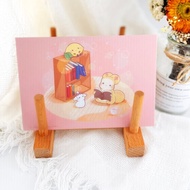 療癒系插畫卡片/明信片 - 萌友放鬆小角落明信片 (萬用紙/收藏)