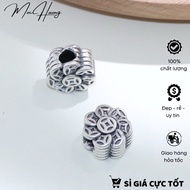 [S925] 3D silver Charm with money flower - MH767