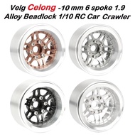 Select Celong -10mm 6 double spoke 1.9 Alloy Beadlock 1/10 RC Car Crawler Axial mn999 HBR1001