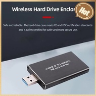 Mini SSD MSATA เป็น USB 3.0 SSD Hard Disk Case 6Gbps SSD Converter Adapter Enclosure ไร้สาย PCI-E รองรับ30*30/50 SSD