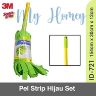 HIJAU Myhomey 3M Scotch-Brite Green Strip Mop Set ID-721