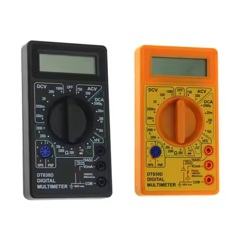 Mini DT-830D Pocket Digital Multimeter 1999 Counts AC/DC Volt Amp Ohm Diode hFE Continuity Tester Am