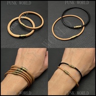 GOROS 3MM Leather Bracelet Retro Punk Rock Accessories Street Hip-Hop Couples Jewelry Valentine'S Da