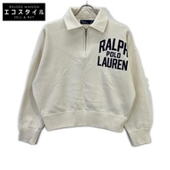 Polo Ralph Lauren 白色 Logo 抓絨四分之一拉鍊外套（二手）