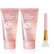 2 Pcs Collagen Night Wrapping Mask, Hydration Elasticity Firming Skin Deep Facial Treatment Bio Coll