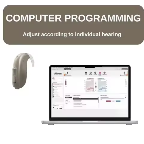 Oticon Jet 1 Jet 2 BTE 48-Channel Severe Hearing Loss Hearing Aids Tinnitus Sound Support Streaming 