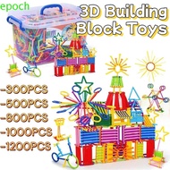 EPOCH 300/500/800/1000/1200Pcs Children's Puzzle Toys, Creative Plastic 3D Building Blocks, Mini Siz