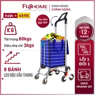 Xe kéo đi chợ gấp gọn 2 bánh TL-90C xe đẩy kéo hàng đi chợ gấp gọn mini siêu thị giá rẻ
