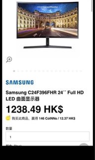 Samsung 24’’ Full HD 曲面顯示器 CurvedMonitor