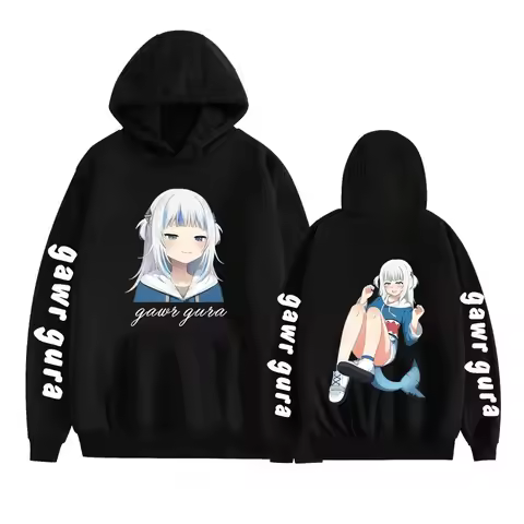 Cartoon Novelty Beautiful Cute gawr gura printed Hoodies Sweatshirts Men/Women Sweatshirt Fashion Ca