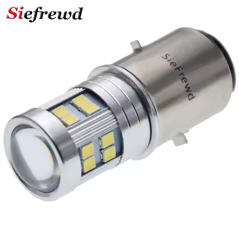 1Pcs BA20D LED 6V 12V Motorcycle Motorbike Headlight Bulb Light 2835 24SMD H6 Scooter Moped ATV Moto