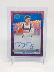 NBA Card❗️2020-21 Donruss Optic Tyrell Terry Rated Rookie Choice Auto Mavericks