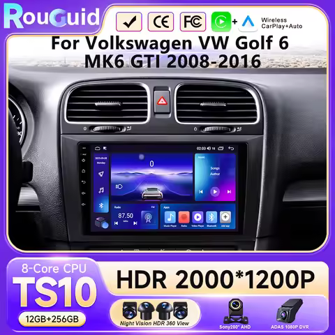 Android 16 Car Radio For Volkswagen VW Golf 6 MK6 GTI 2008-2016 Wireless Carplay Auto Radio Car Mult