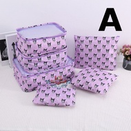 [H-118] LSL 6in1 set Hello Kitty Doreamon Cartoon Travel Baggage Luggage Organiser Bag