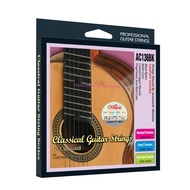SIUKE AC136BK-H Black Nylon Classical Guitar Strings 6pcs/Set (.0285-.044) Hard Tension with One Com