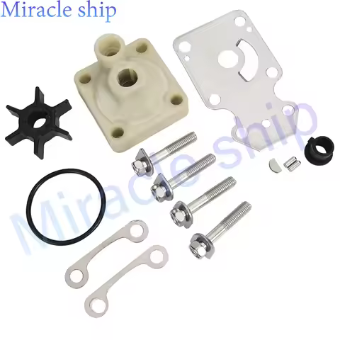 6AH-W0078 Water Pump Impeller Kit For Yamaha 4 Stroke 15 20 HP Outboard F15C F20 6AH-W0078-00 6AH-W0