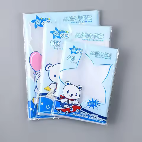 10 Sheet Transparent Book Notebook Cover protector A4 16K A5 Waterproof Plastic Student School Book 