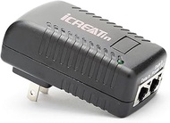 30W Wall PoE Injector Adapter 802.3at / 802.3af Compliant,10/100Mbps RJ-45 for 48V PoE Supported IP 