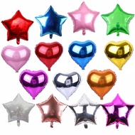 FOIL BALLOON - Star Shape &  Heart Shape Foil Balloons (10 inches ) 5pcs