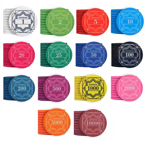 10pcs/Lot New Ceramic Poker Chips Texas Poker Chip 10g Quality Professional Casino European Poker Ch