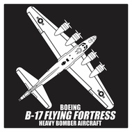 Boeing B-17 The Flying Fortress Heavy Bomber Aircraft, Cutting Sticker