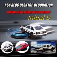 Initial D AE86 Car Drift Rotating Ornament 1 : 64 Alloy Elegant Car Model Interior Car Dashboard Dec