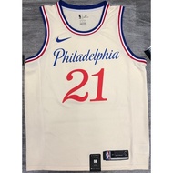 2026 NBA Philadelphia 76ers 21 jersey #     EMBIID White Round Neck Basketball Jersey