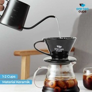 (store6) One Two Cups V60 Glass Coffee Filter Dripper - ZM639