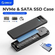 ORICO M.2 NVMe&amp;SATA Enclosure 10Gbps USB3.2 Gen2 M.2 SSD Case NVMe Box Adapter for Business Office NVMe&amp;SATA SSD Tool-free Support UASP (PDDM2C3)