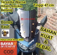 Visor Windshield Motor Yamaha NMAX N Max 2020 Tinggi 47cm - Hitam dan Bening Batok Kepala NMax Tamen