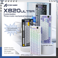 ATTACK SHARK X820Ultra Three-Mode Mechanical Keyboard, 75%, Multi-Functional Color Screen, Full-Key 