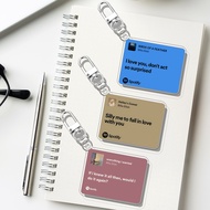 GANTUNGAN Billie Eiliesh Keychain Spotify Lyrics | Spotify Billie Eiliesh UV Printed Lyrics Keychain