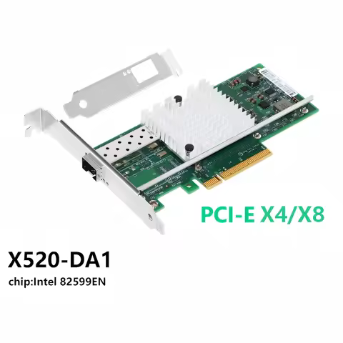 10Gb PCI-E NIC Intel X520-DA1, with Intel 82599EN Chip,10G PCI Express 2.0 X4/ X8 Ethernet Adapter S